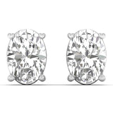 2 Carat Oval Solitaire Studs