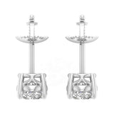 2 Carat Oval Solitaire Studs
