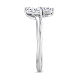 Alternate Oval And Pear Solitaire Ring
