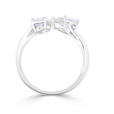 Duo Emerald Solitaire Ring
