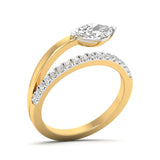 Pear Double Loop Ring