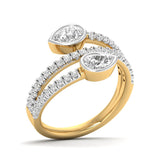 Pear Triple Wrap Ring