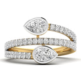 Pear Triple Wrap Ring