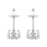 3 Carat Heart Solitaire Studs