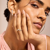 Heart Diamond Hoops