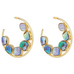 Firoza Hoops 25 g Classy 18K Gold-plated - ZEWAR Jewelry