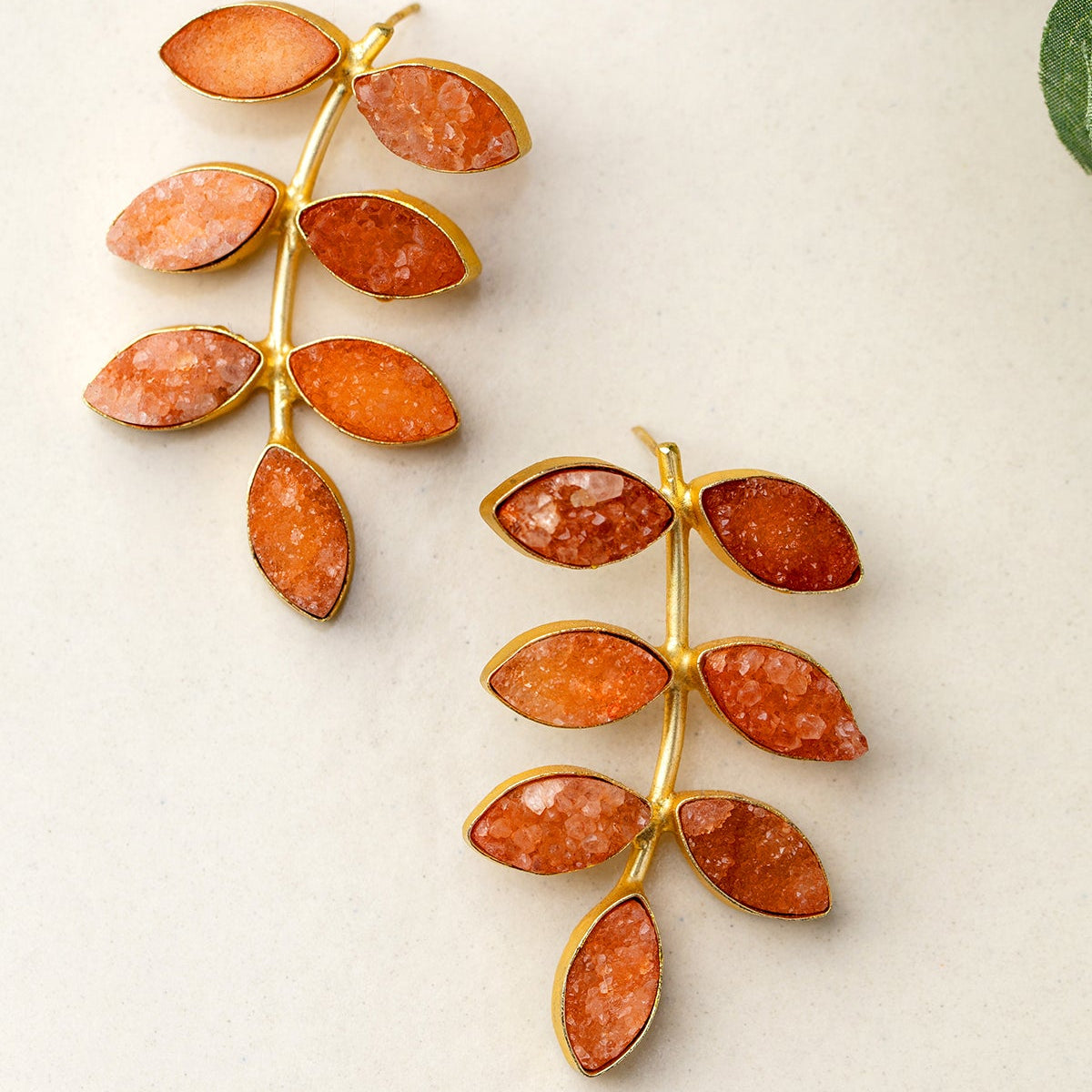 Freya Earrings Gold with Kyanite Stones 18K Gold-Plated - ZEWAR Jewelry