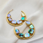 Firoza Hoops 25 g Classy 18K Gold-plated - ZEWAR Jewelry