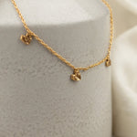 Gazal Necklace 4 gms With Tiny Hearts 1 Micron Gold Plating On Brass - ZEWAR Jewelry