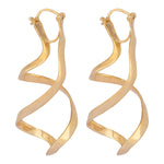 Iraj Earrings 12gm Push-Back 22k Gold Plated Over Brass - ZEWAR Jewelry