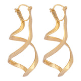 Iraj Earrings 12gm Push-Back 22k Gold Plated Over Brass - ZEWAR Jewelry