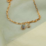 Arsia Anklet 4 gms With Exquisite Stones 18k Gold Plated On Brass - ZEWAR Jewelry