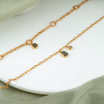 Arsia Anklet 4 gms With Exquisite Stones 18k Gold Plated On Brass - ZEWAR Jewelry