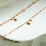 Arsia Anklet 4 gms With Exquisite Stones 18k Gold Plated On Brass - ZEWAR Jewelry