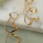 Iraj Earrings 12gm Push-Back 22k Gold Plated Over Brass - ZEWAR Jewelry