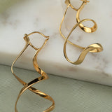 Iraj Earrings 12gm Push-Back 22k Gold Plated Over Brass - ZEWAR Jewelry