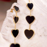 Mother of Pearl Four Heart Danglers