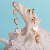 Mother of Pearl Four Heart Danglers