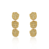 Inaya Textured Triple Drop Earrings