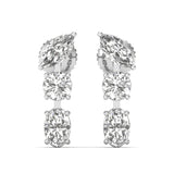 3-Stone Diamond Drop Earrings