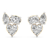 2 Carat Heart Pear Studs