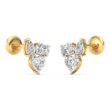 2 Carat Heart Pear Studs