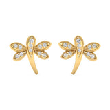 Dragonfly Diamond Ear Studs