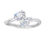 Alternate Oval And Pear Solitaire Ring