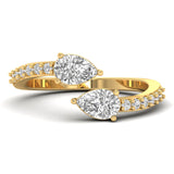 Duo Pear Diamond Ring