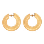 Hulla 22k Gold Plated Over Brass Hoops Lending A Unique Perspective - ZEWAR Jewelry