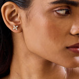 Four-Diamond Petal Studs