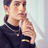 Hammered Hoops, Ring & Bracelet set