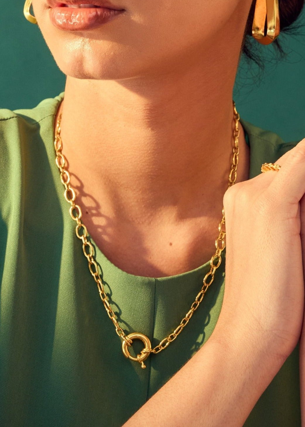 Rolo Chain Charm Necklace