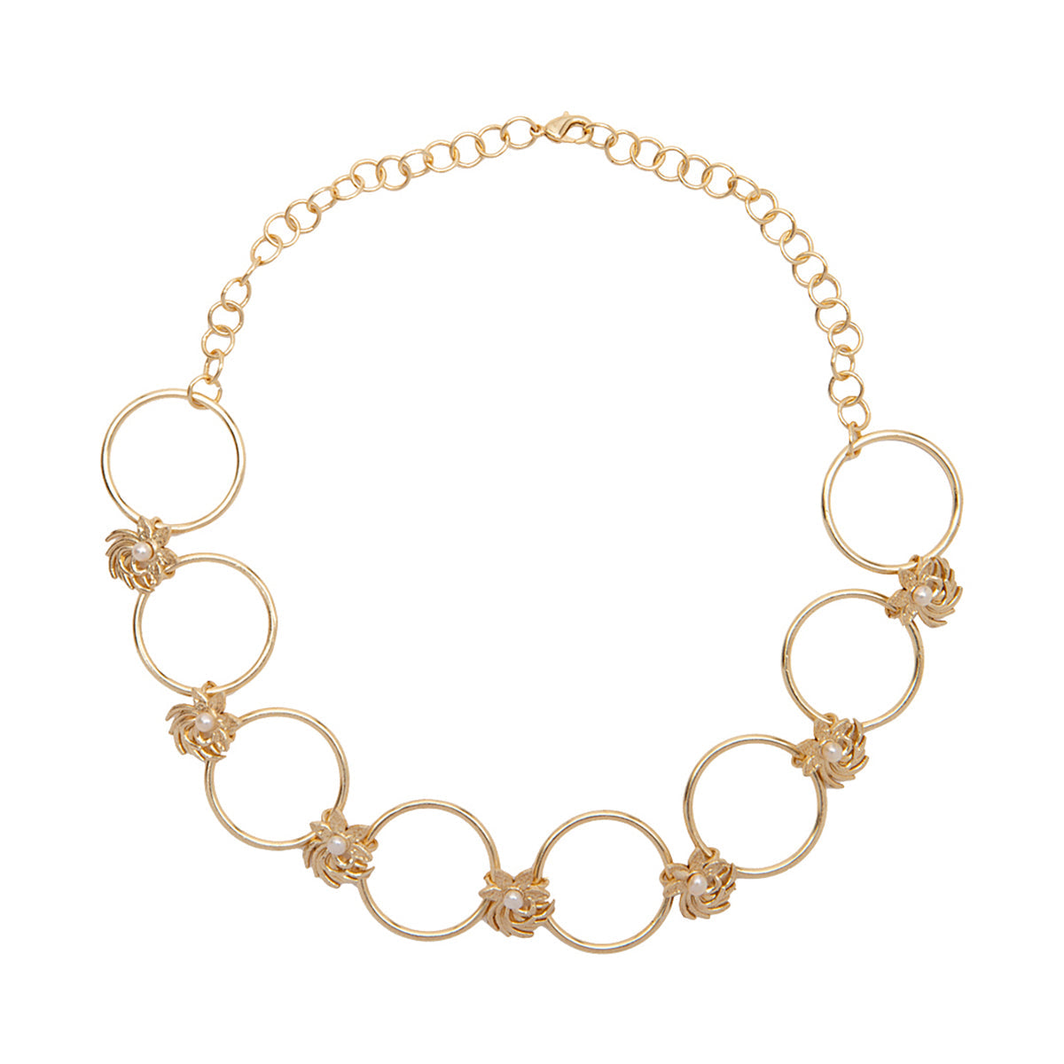 Zinia 18K Gold-plated Flower Motifs Choker - ZEWAR Jewelry