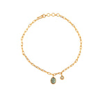 Arsia Anklet 4 gms With Exquisite Stones 18k Gold Plated On Brass - ZEWAR Jewelry