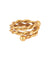 Sezen Ring With Rope Twirl Design 18k Gold Plated On Brass - ZEWAR Jewelry