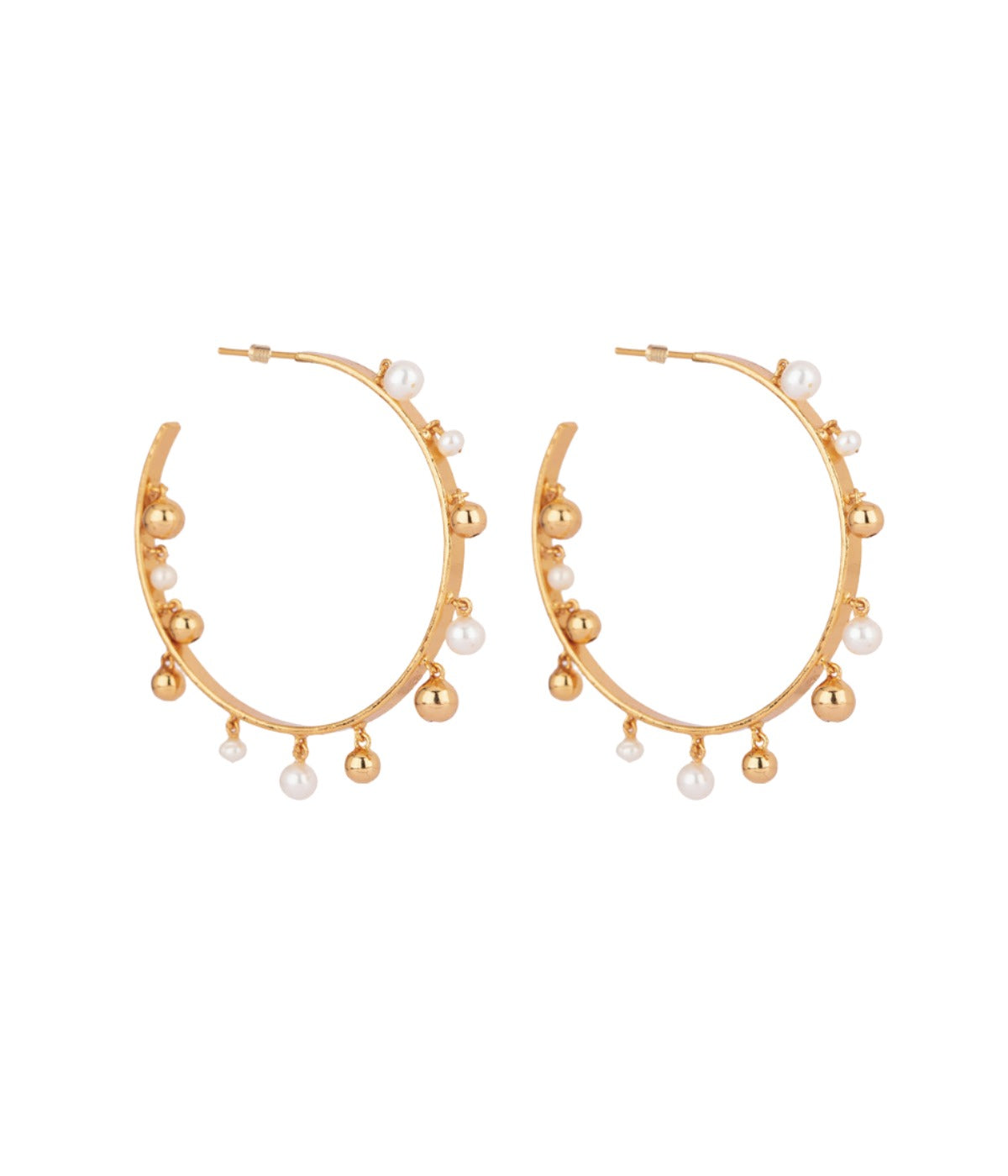 Azita Earrings 10 gms Push-Back 18k Gold Plated On Brass - ZEWAR Jewelry