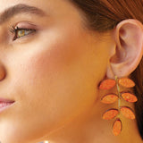 Freya Earrings Gold with Kyanite Stones 18K Gold-Plated - ZEWAR Jewelry