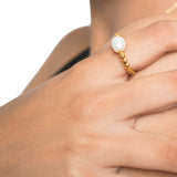 Pearl Croissant Ring