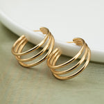 Johi 22k Gold Plated On Brass Impactful Design Earrings - ZEWAR Jewelry