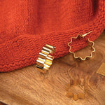 Ayat Earrings 11 gms Push-Back 22k Gold Plated On Brass - ZEWAR Jewelry