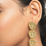 Inaya Textured Triple Drop Earrings